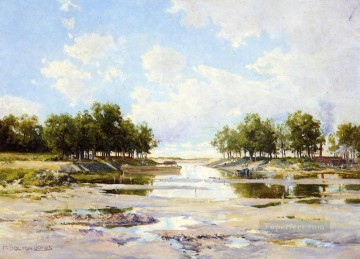  scenery Oil Painting - Inlet at Low Tide scenery Hugh Bolton Jones